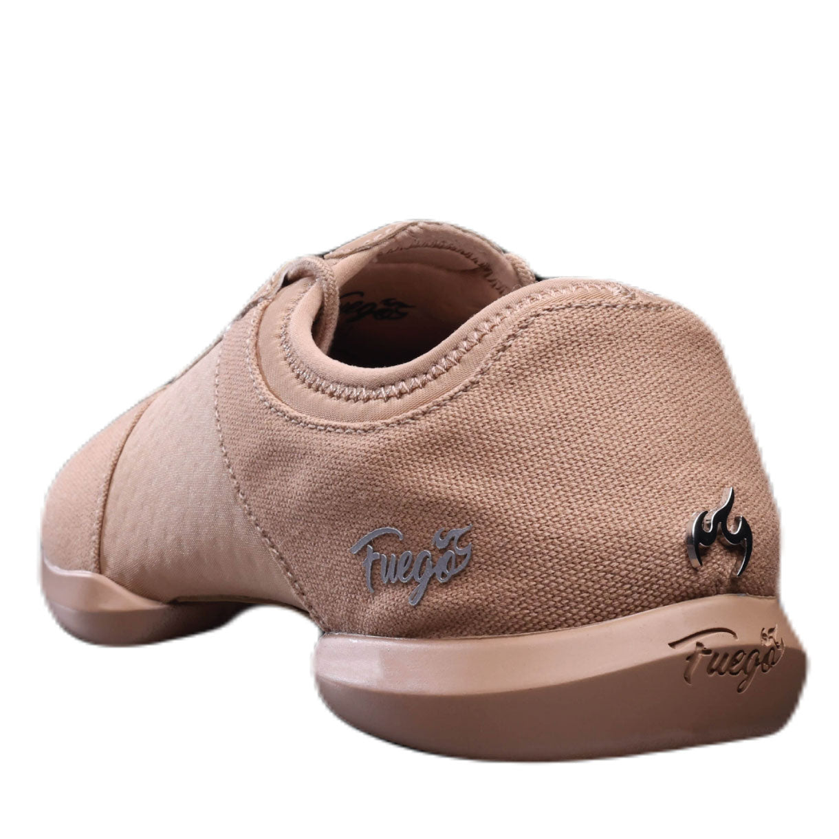 Die Latte Fuego Dance Sneakers von Fuego Dance Shoes haben eine geteilte Sohle und einen niedrigen Absatz für vielseitige Tanzstile.